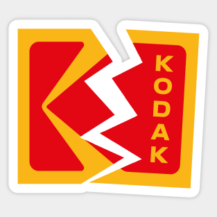 kodak crack logo Sticker